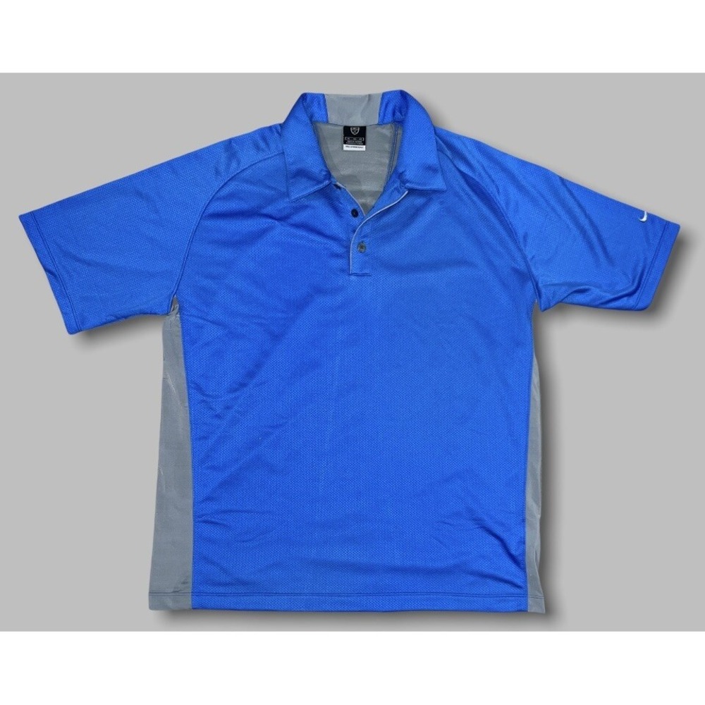 Men's Nike Sphere React Golf Polo Shirt XL Blue Gray, Excellent Condition